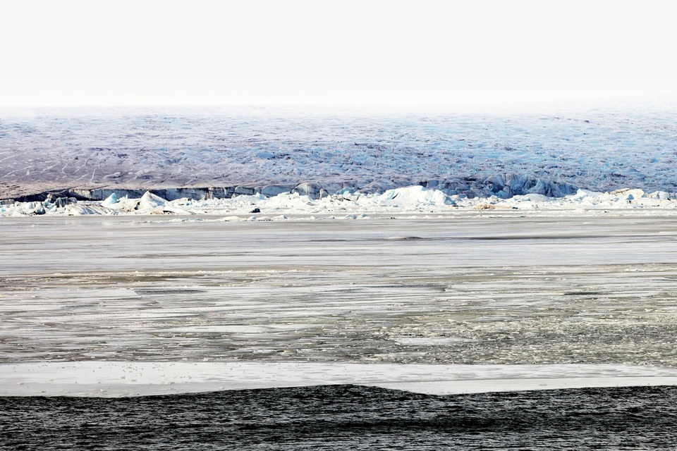 Le magnifique Jokulsarlon et le front du glacier, Islande, mars 2012