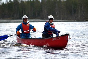 Canoë en Laponie