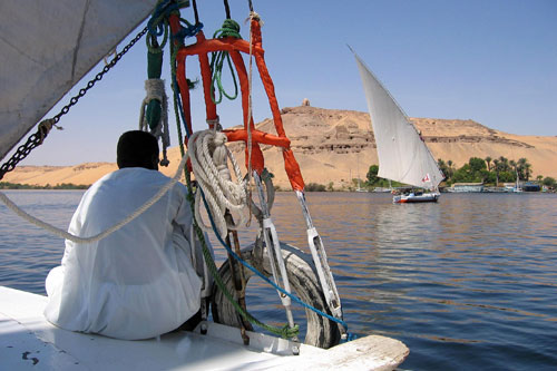 Désert Blanc et felouque sur le Nil