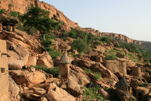 Falaise Dogon et fleuve Niger