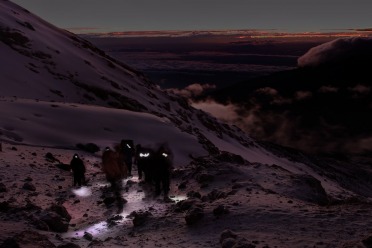 La montée finale du Kilimandjaro