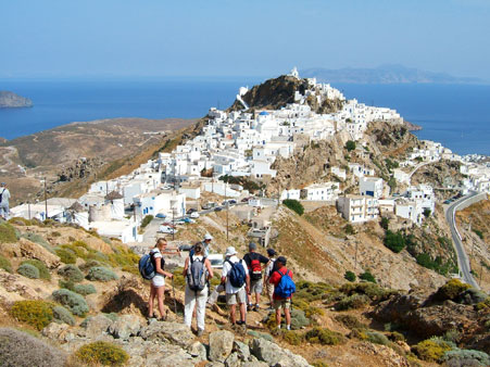 Les Cyclades (Naxos et Amorgos et Santorin)