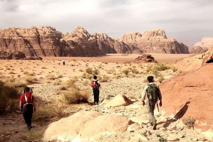 Randonnée dans le Wadi Rum